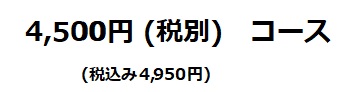 4,500円（税別）コース